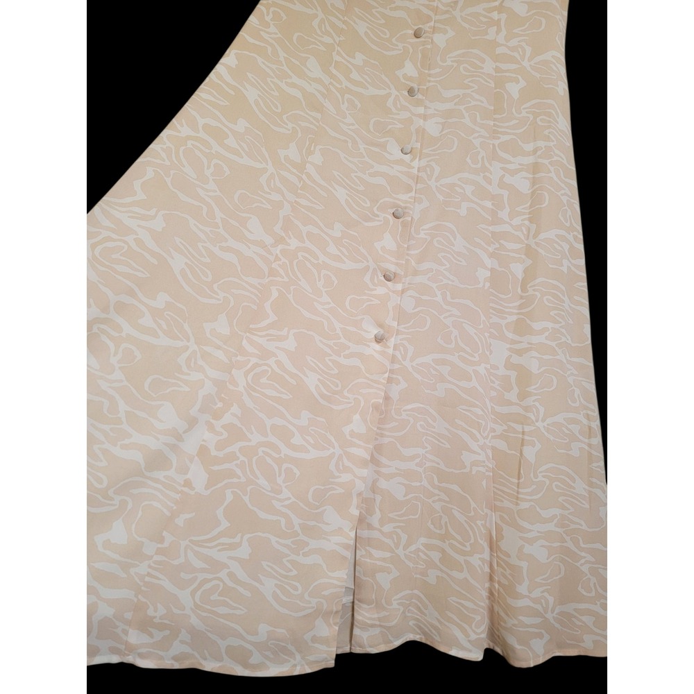 NWT Babaton Aritzia Elin A-line Modest Midi Dress Pink White Button Front Small - Picture 5 of 12